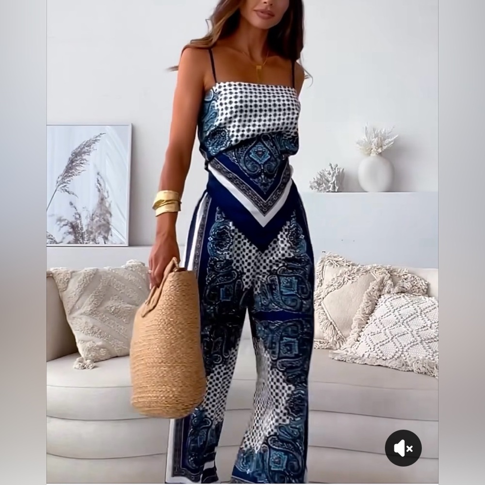 NWOT Rachel Zoe Pink and Orange Geometric two piece set - Picture 4 of 16